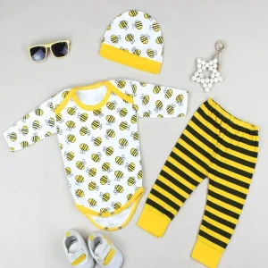 خرید سه‌تیکه نوزادی پنبه‌ای کد 9641 | قیمت مناسب و ارسال رایگان