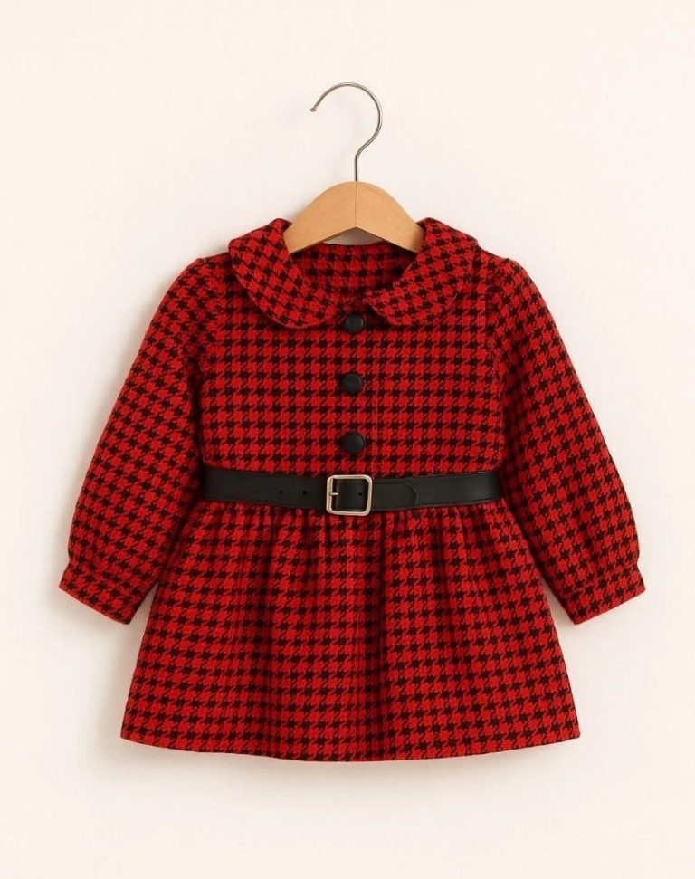 سارافون دخترانه یلدایی کلاهدار