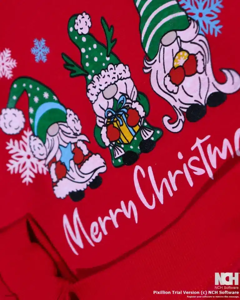 بلوز شلوار اسپرت یلدایی طرح بابانوئل