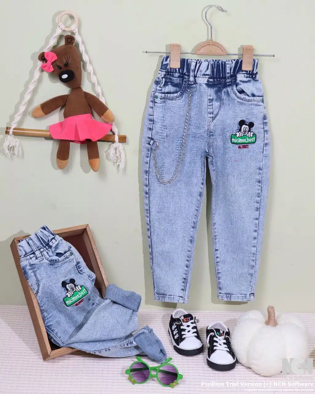 شلوار اسپرت گلدوزی میکی شلوار اسپرت گلدوزی میکی