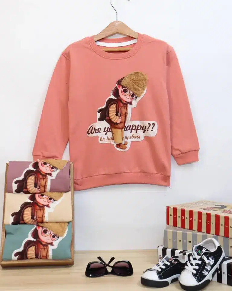 بلوز تک دخترانه تیکه دوزی شده - مناسب برای کودکان - کد محصول [3047]