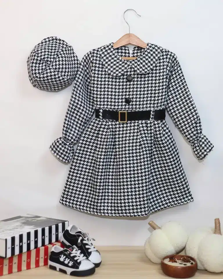 سارافون دخترانه کلاهدار - مناسب برای دختران - کد محصول [318]