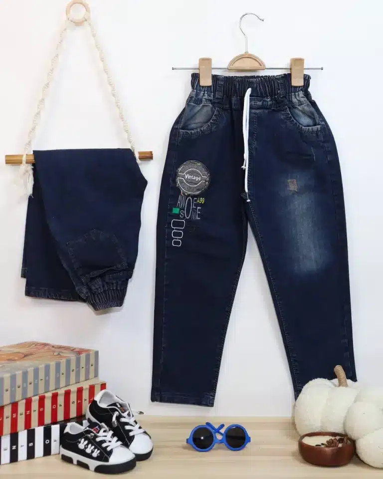 شلوار جین مام اسپرت سایه روشن - مناسب برای کودکان و نوجوانان - کد محصول [6156]