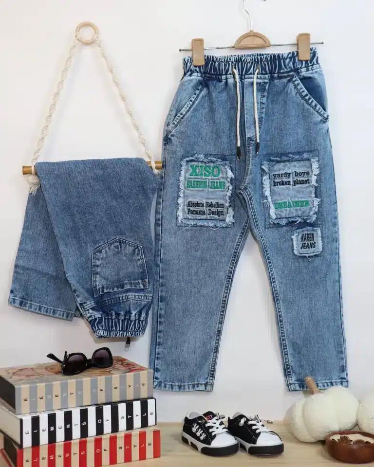 شلوار لی اسپرت مام استایل - مناسب برای کودکان - کد محصول [6341]