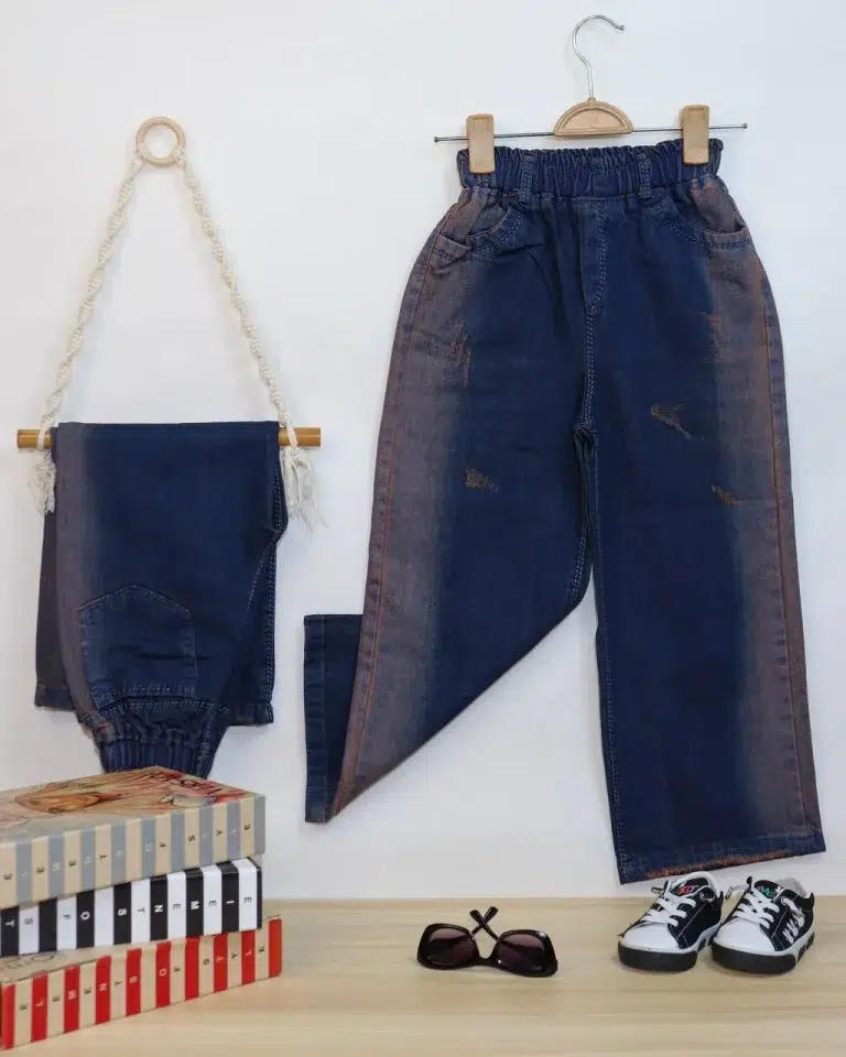 شلوار جین بگ اسپرت سایه روشن - مناسب برای کودکان و نوجوانان - کد محصول [6906]