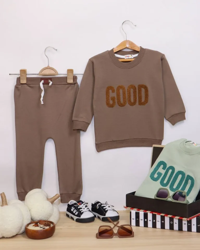 بلوز شلوار نوزادی طرح GOOD - مناسب برای نوزادان - کد محصول [8072]