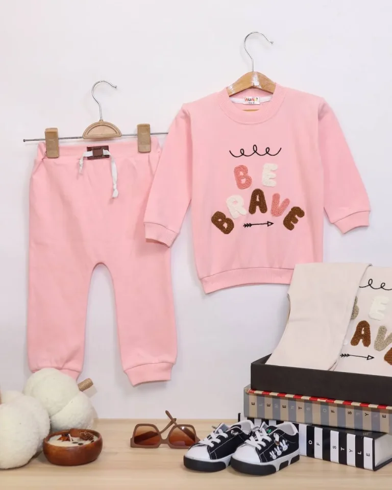 بلوز شلوار نوزادی دخترانه brave - مناسب برای نوزادان - کد محصول [8072]