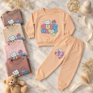 قیمت بلوز شلوار دخترانه طرح CUTE HAPPY
