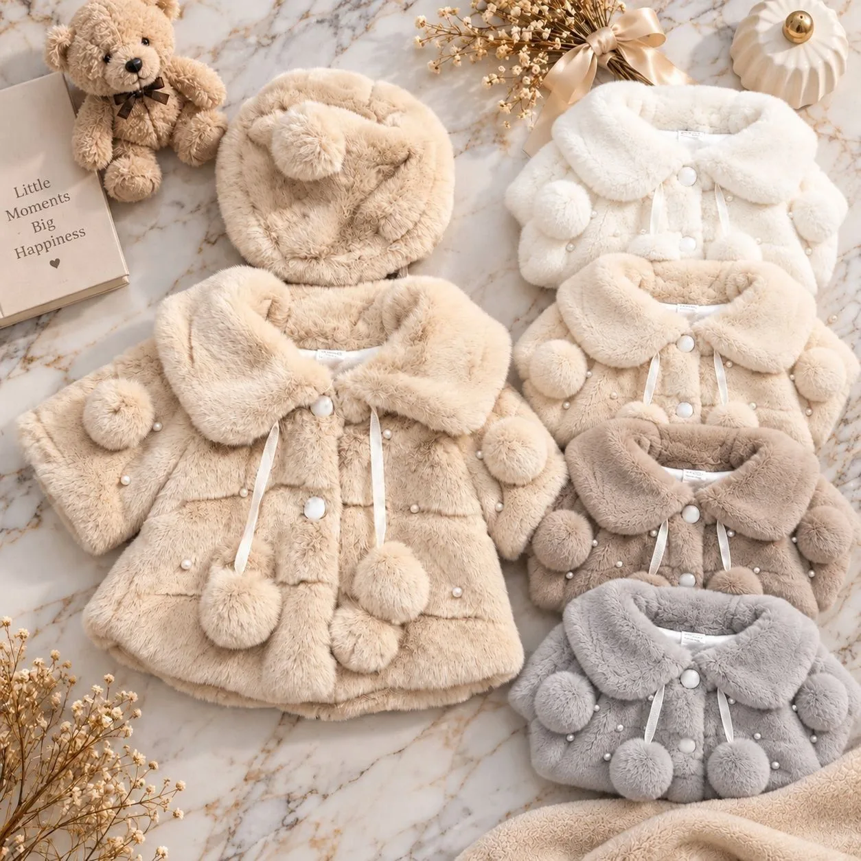 Infant fur cape شنل خز نوزادی