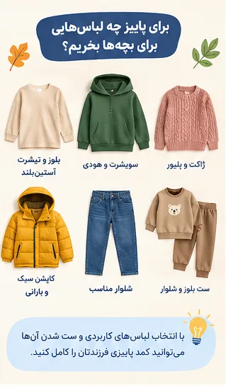 لباس پاییزه بچگانه چی بخریم؟ راهنمای انتخاب لباس برای روز های سرد و متغیر - لباس پاییزه بچگانه برای پاییز چه لباس هایی برای بچه ها بخریم؟
