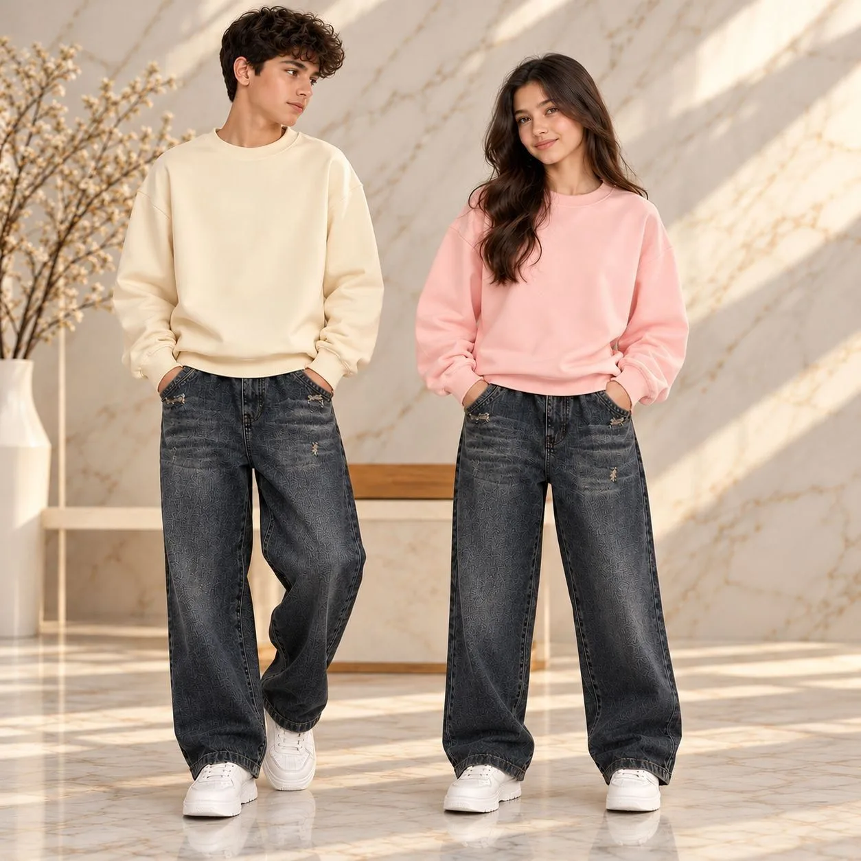 Girls' and boys' jeans قیمت شلوار لی دخترانه و پسرانه